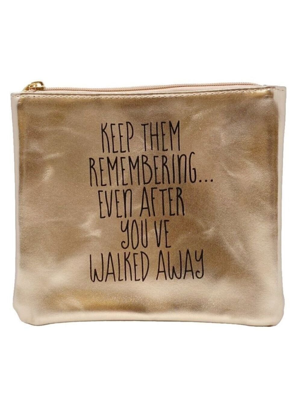 Rose Gold Metallic Women Cosmetic Bag.  Keep Them Remembering even after...